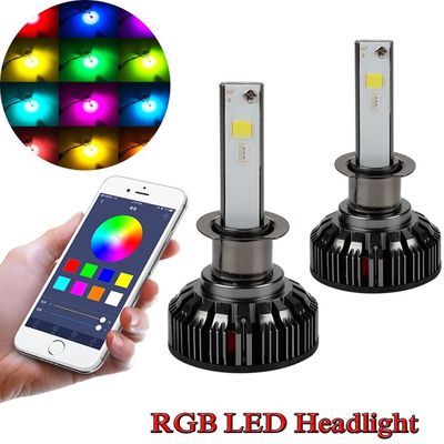 Bóng đèn pha LED ô tô 6000LM, Đèn pha Led đổi màu chống va đập