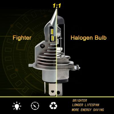 Đèn pha LED 70W Fighter, Bóng đèn LED 3900lm H4 cho xe máy