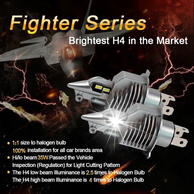 Đèn pha LED 70W Fighter, Bóng đèn LED 3900lm H4 cho xe máy