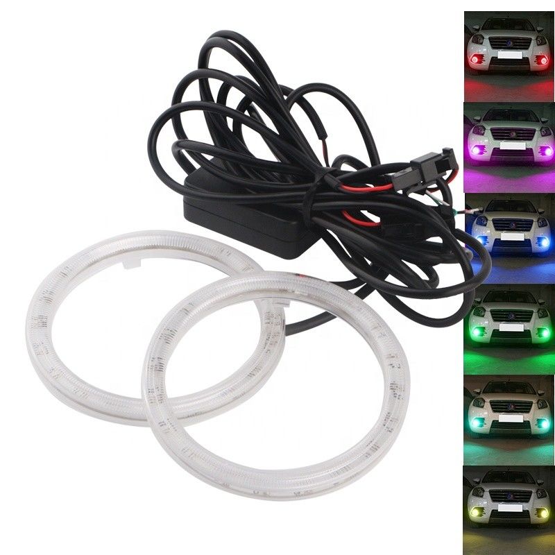 Vòng hào quang LED đầy màu sắc tự động RGB cho đèn pha, Đèn LED mắt thiên thần 95mm